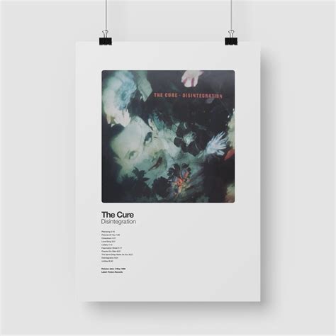 The Cure - Disintegration Posters - Album Cover Poster