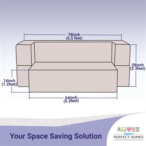 Flipkart Perfect Homes Cambridge 4 Seater Single Foam Fold Out Sofa Cum ...