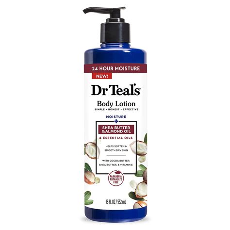Dr Teal's Moisturizing Body Lotion, with Shea Butter & Almond Oil, 18 ...