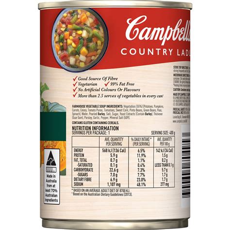 Campbell's Country Ladle Farmhouse Vegetable Soup 405g | Woolworths