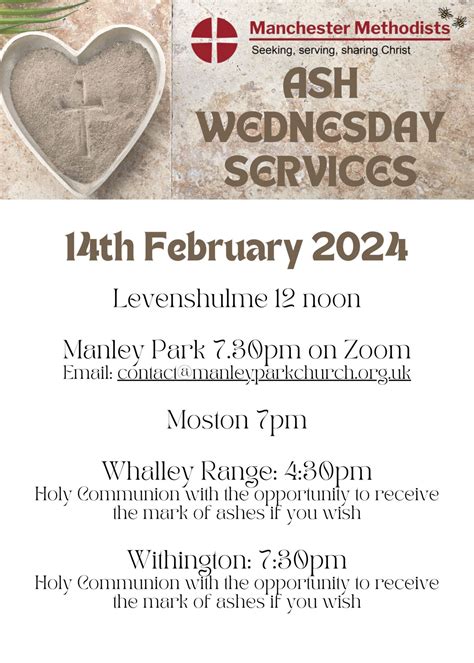 Ash Wednesday Services 2024 – Manchester Methodists