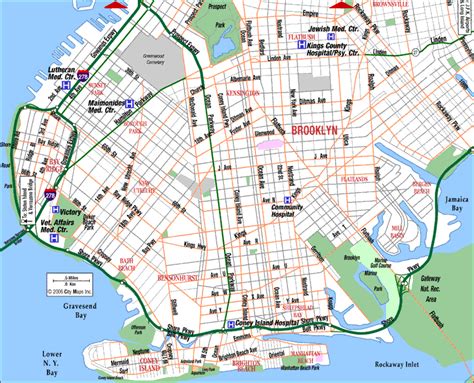 Brooklyn New York map neighborhoods - ToursMaps.com