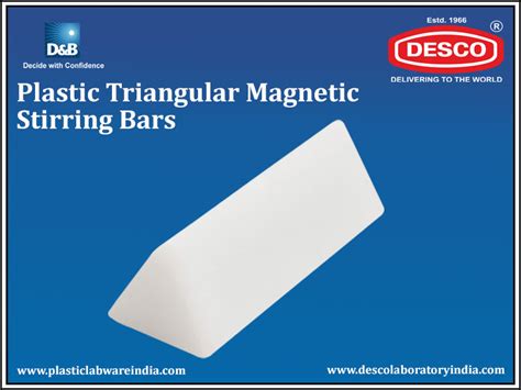 Plastic Triangular Magnetic Stirring Bar Manufacturer and Supplier India