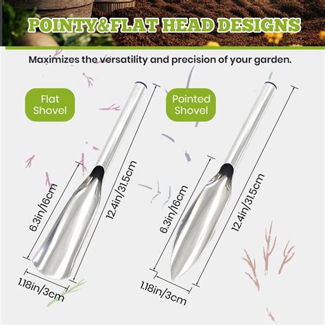 HASTHIP® 32cm Stainless Steel Garden Trowel 2Pcs for Gardening– Hasthip