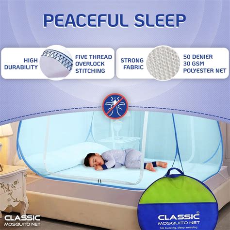 Mosquito Net for King Size Foldable for Double Bed – Full Blue ...