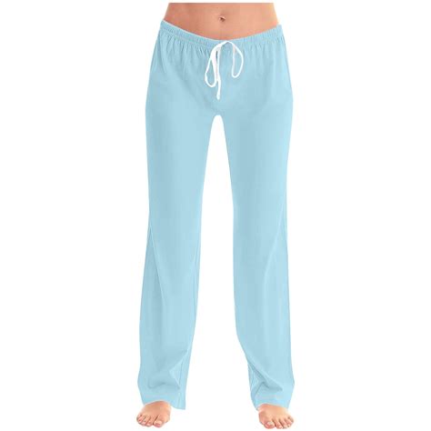 zbxnLI Plus Size Pajama Pants for Women Low Waist Drawstring Lounge ...