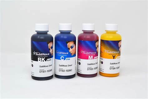 Ink Tec Sublinova Smart DTI Dye Sublimation Inks (4 Colour Set (C,M,Y,K ...