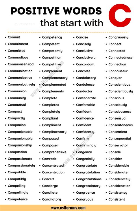 638 "Cool" Positive Words that Start with C (with Examples) - ESL Forums