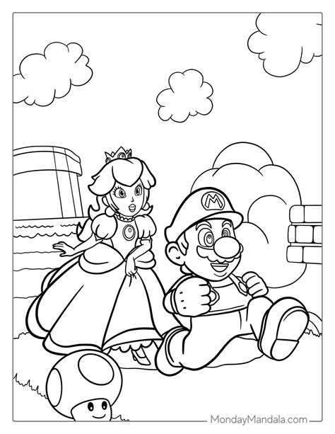 Printable Princess Peach Coloring Pages - Educational Printable Activities