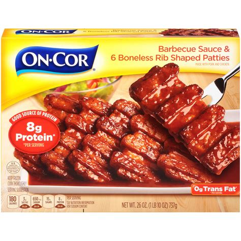 Buy On-Cor® Barbecue Sauce & Boneless Rib Shaped Patties 26 oz. Box ...