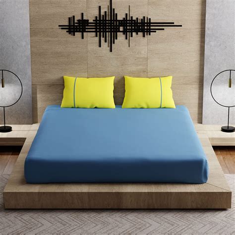 Stoa Paris Bedsheet for Double Bed Size, Plain Cotton Bedsheets Sets ...