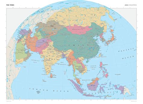 Asia Political Map Of Countries Asia Blank Map