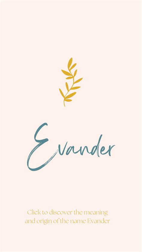 Evander name meaning origin and more – Artofit