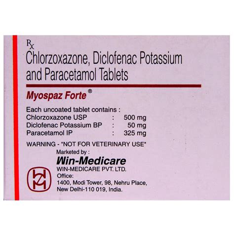 Myospaz Forte Tablet 10's Price, Uses, Side Effects, Composition ...