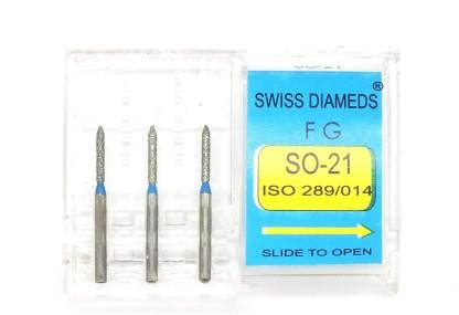 ADDLER DENTAL DIAMOND BUR SO-21 FG AIR ROTOR SWISS DIA PREMIUM BURS ...