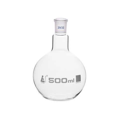 Flask Boiling with joint, flat bottom, short neck, interchangeable joi ...