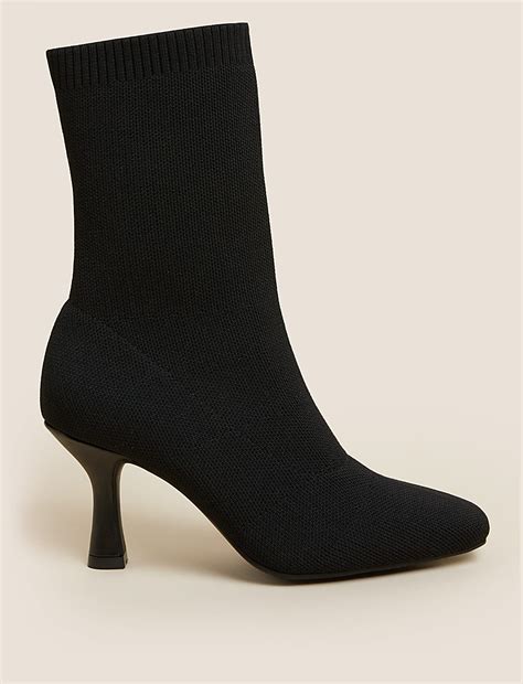 Buy Stiletto Heel Square Toe Sock Boots at Marks & Spencer