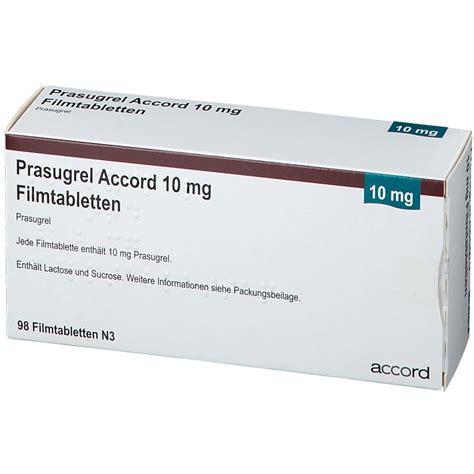 Prasugrel Accord 10Mg 98 St mit dem E-Rezept kaufen - Shop Apotheke - prasugrel 10 mg