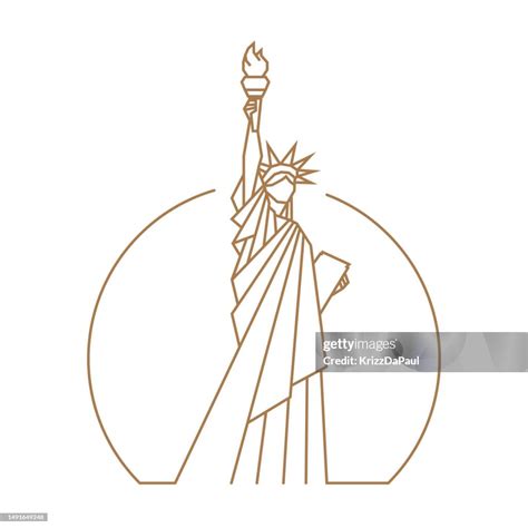 Statue Of Liberty Outline High-Res Vector Graphic - Getty Images