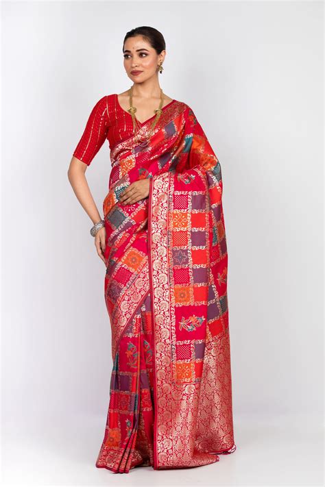 Red Silk Zari Saree – Cloture
