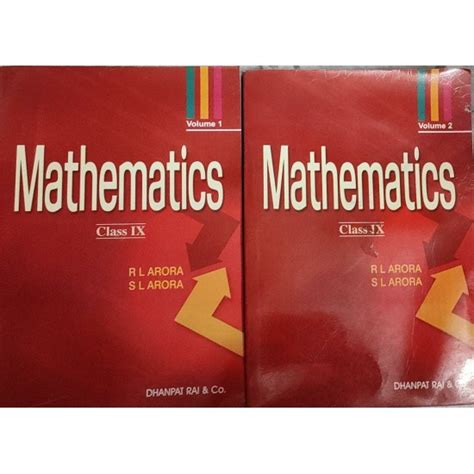 Mathematics Class 9th Vol 1&2 by RL Arora