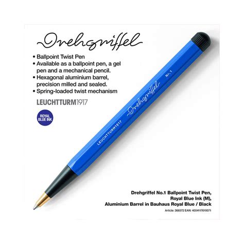 LEUCHTTURM1917 Ball Point Pen with Royal Blue Ink | Bauhaus Edition