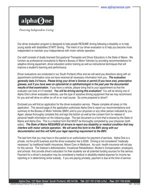 Fillable Online Our driver evaluation program is designed to help ...