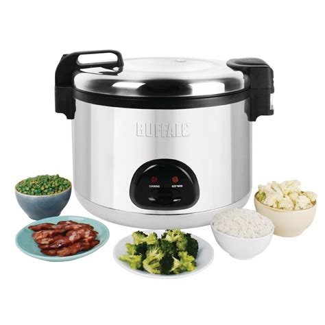 Buffalo Commercial Large Rice Cooker Stainless Steel 2.85kW Capacity ...