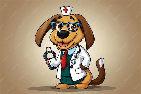 Premium Photo | Clipart picture of a doctor dog cartoon character
