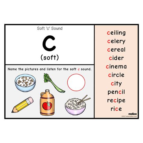 Soft C Words First Grade