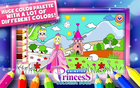 Princess Coloring book Animated for Kids & Girls Game - Girls Coloring ...