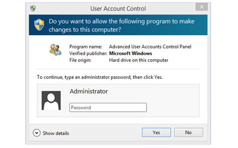 Image result for Advanced User Account Control Panel