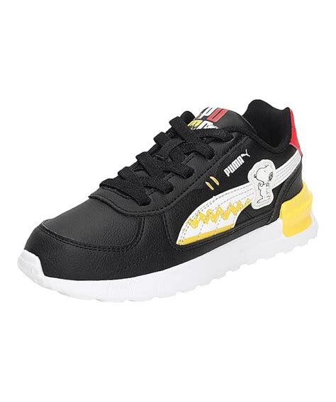 Buy Puma Unisex-Child Peanuts Graviton AC PS Puma Black-Puma White ...