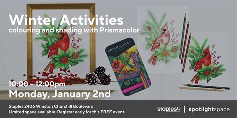 Winter Activities – Colouring and Shading with Prismacolor, Staples ...
