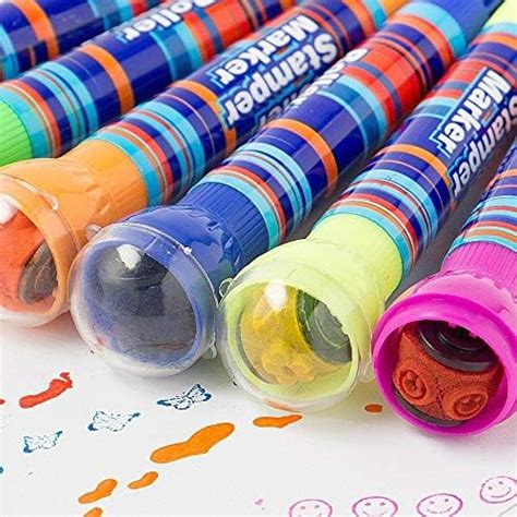 FunBlast 2 In 1 Roller Stamper Marker Stamp For Kids, Sketch Color Set ...