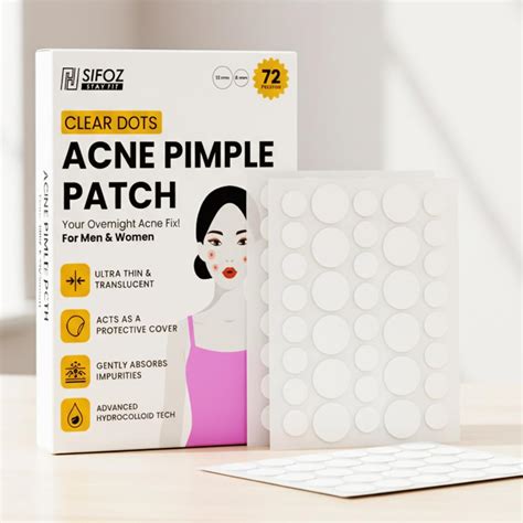 Sifoz Acne Pimple Patch for Face – 72 Hydrocolloid Patches, Waterproof ...