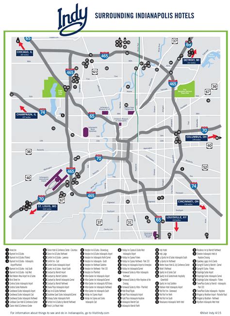 Map Of Downtown Indianapolis Hotels