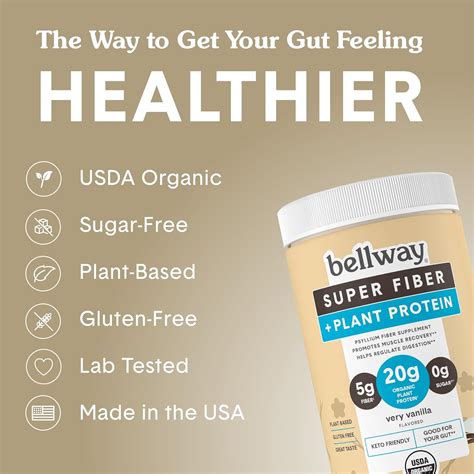 Bellway Super Fiber + Protein Powder (paquete de 2), suplemento de ...