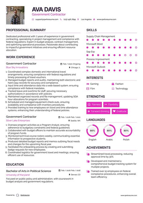 10+ Government Contractor Resume Samples & Templates for 2025