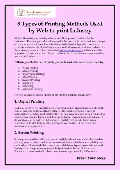 Image result for Printing Methods