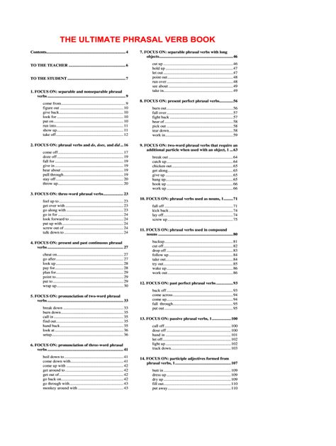 the ultimate phrasal verb book pdf - Blank Fillable Template | Fill Out ...