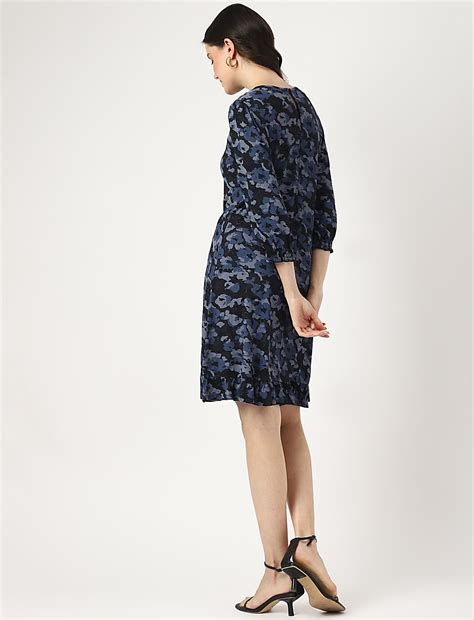 Buy Viscose Mix Printed Round Neck Dress at Marks & Spencer
