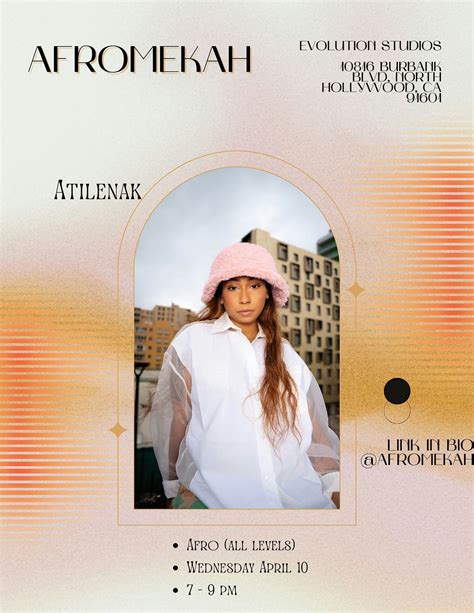 Atilenak Afro dance class (all levels), Evolution Studios, Los Angeles ...