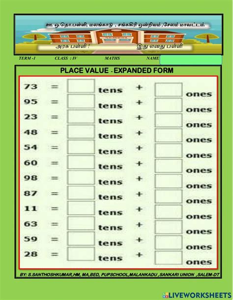 Image result for Explaining Expanded Form Math Worksheets 4th Grade