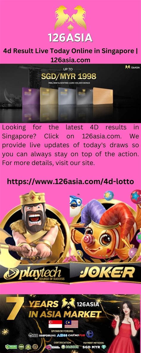 4d result jackpot today live,If you’re an avid fan of 4D games