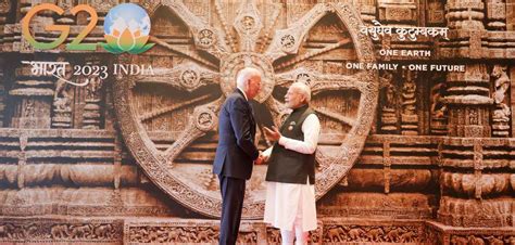 G-20 Summit: PM Modi shakes hands of leaders in front of Konark Wheel