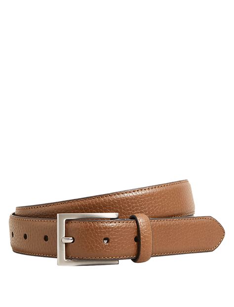 Buy Textured Leather Slim Belt at Marks & Spencer