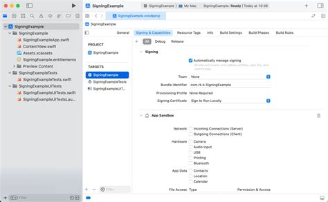 Image result for Xcode Testing Signing