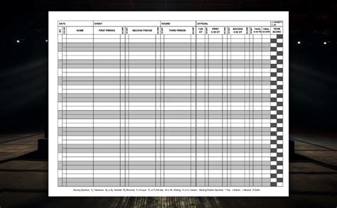 Image result for Wrestling ScoreBook