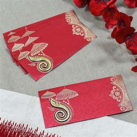 Buy Designer Ganesha Shagun Envelope (Pack of 5) Online in India ...